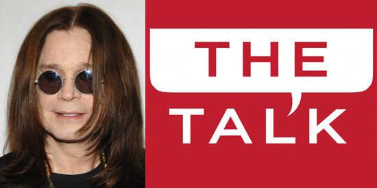A head shot of Ozzy Osbourne on the left, next to text that says, "The Talk"