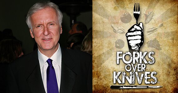 Headshot of filmmaker James Cameron who praised Forks Over Knives, saying that it inspired him to adopt a plant-based diet.
