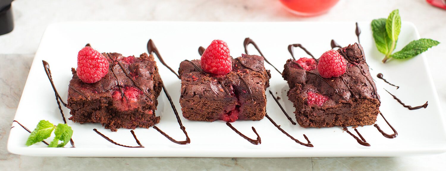 Raspberry Truffle Brownies