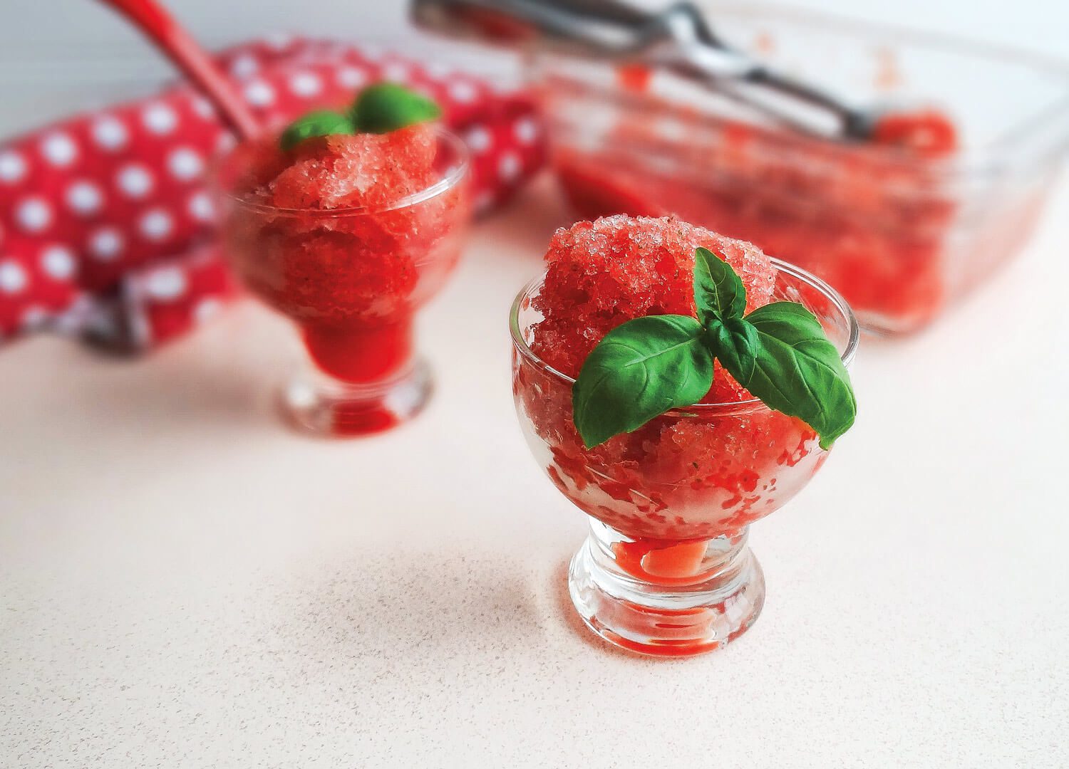 Watermelon-Basil Ice