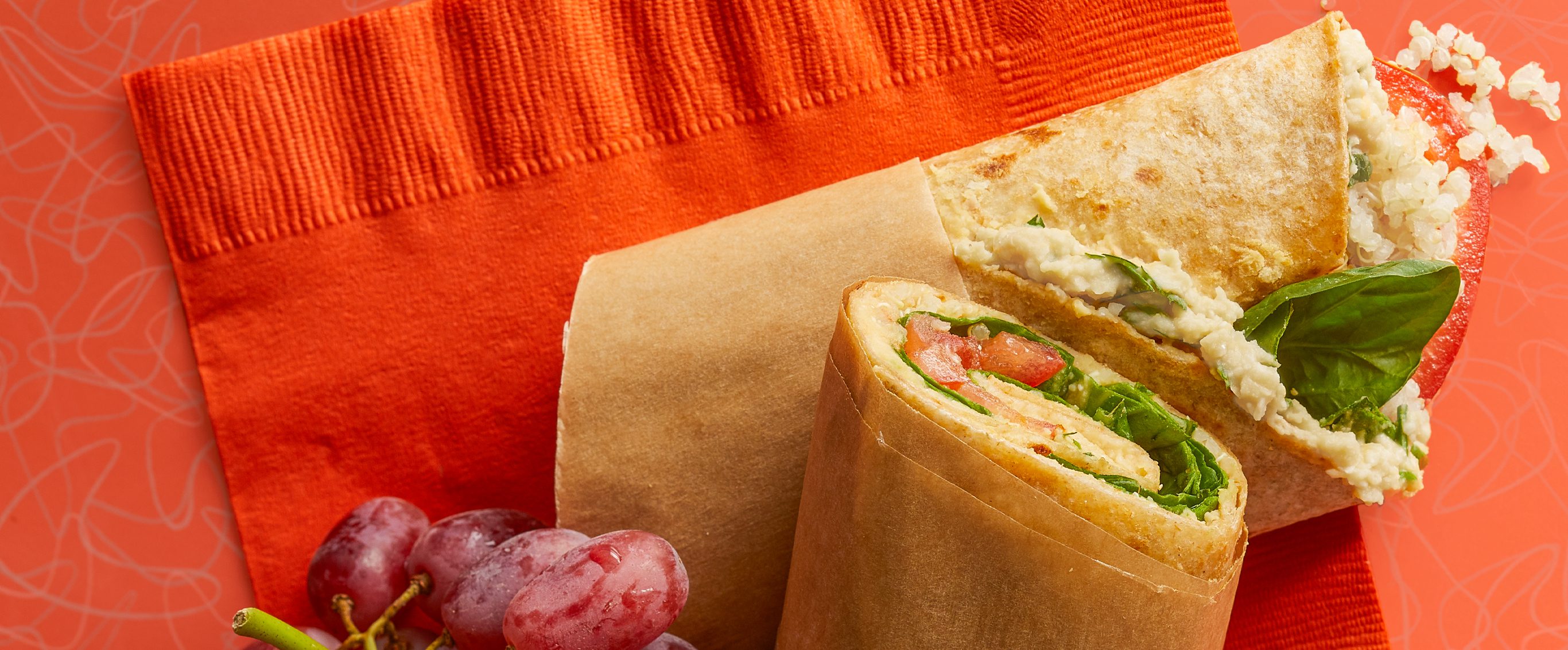 Quick Hummus and Quinoa Wraps