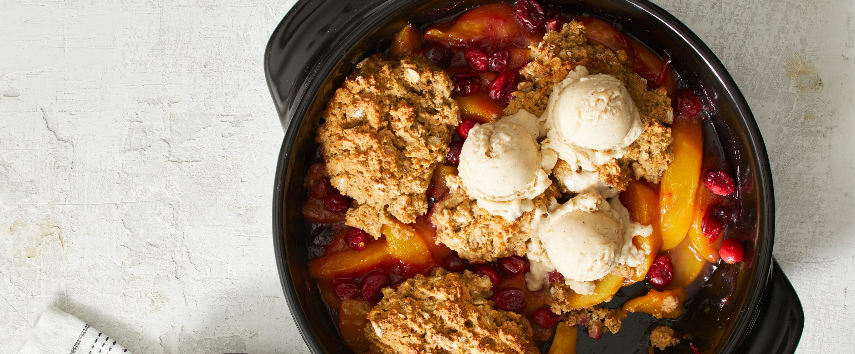 Peach-Cranberry Cobbler