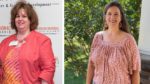 Side by side photos showing Stefanie Prokity before and after adopting a whole-food plant-based diet and losing weight. In the "After" photo, she looks radiant and healthier